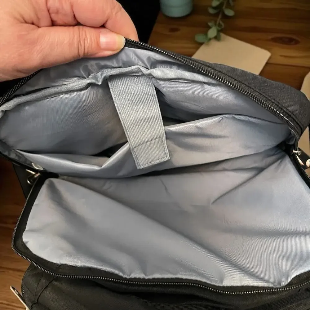 WANDF Black Laptop Backpack & Personal Item Bag 18 x 14 x 8 NEW Travel